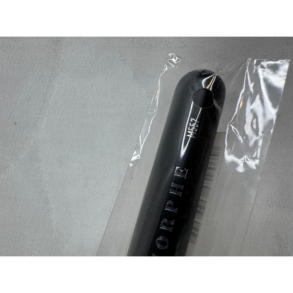 Morphe M557 Mini Detail Contour Brush Black Silver Synthetic Bristles New